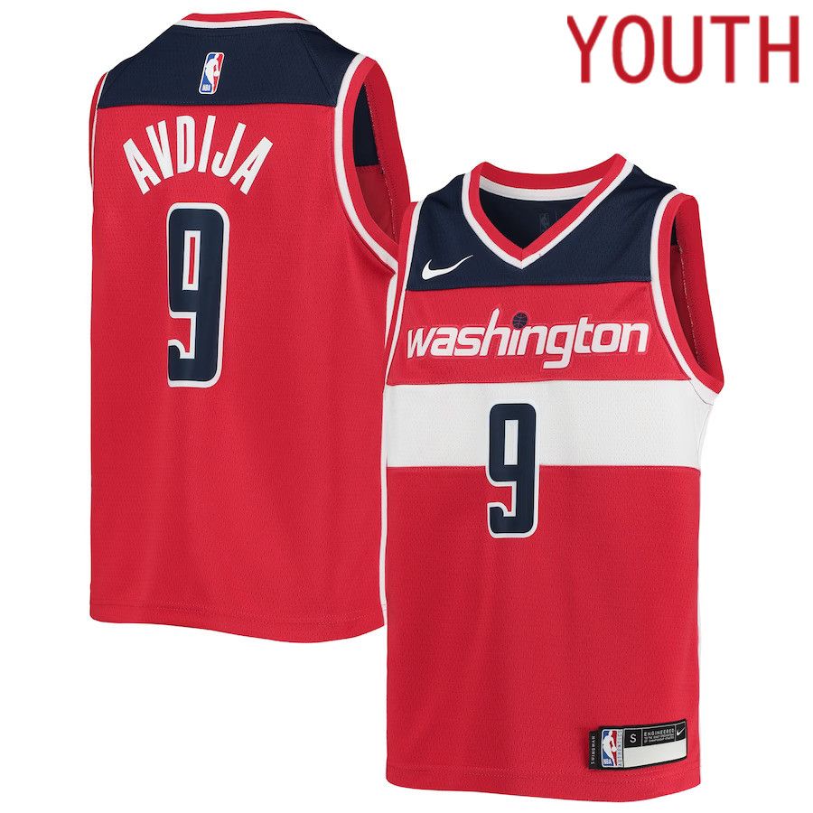 Youth Washington Wizards 9 Deni Avdija Nike Red Swingman NBA Jersey